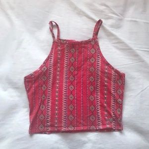 Kendall & Kylie Pacsun Red Halter Crop Top